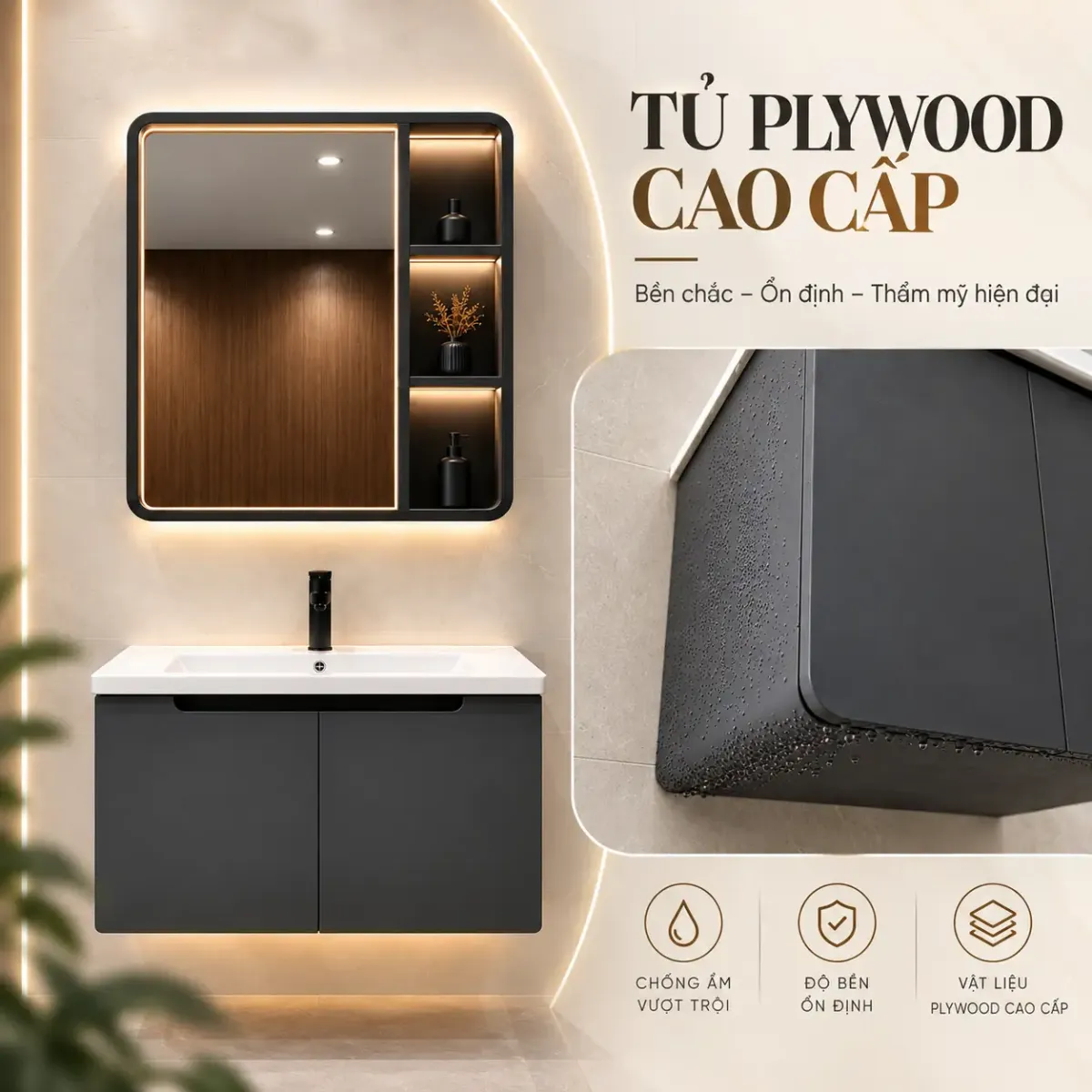 Tủ Lavabo Sứ Cao Cấp TN2260