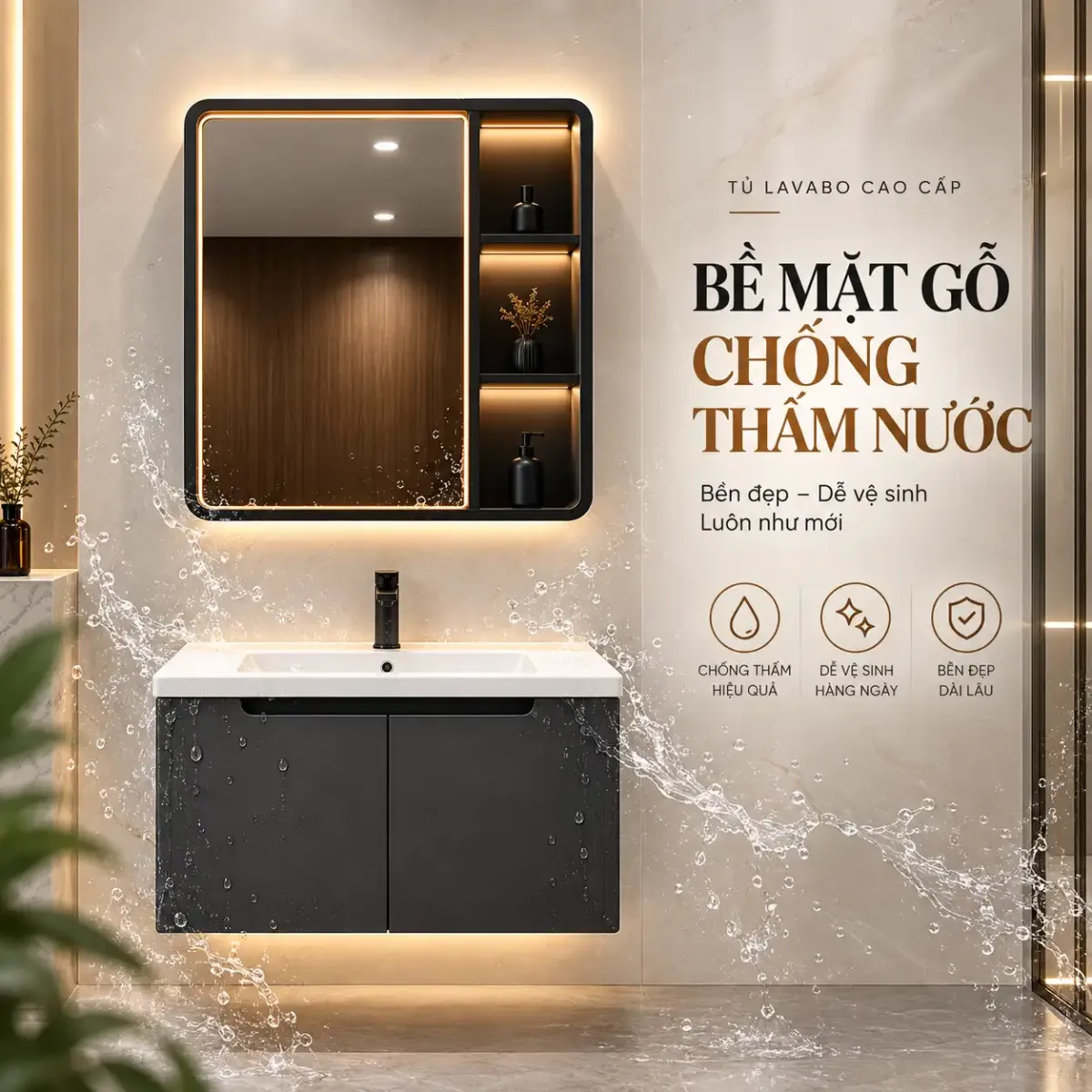 Tủ Lavabo Sứ Cao Cấp TN2260