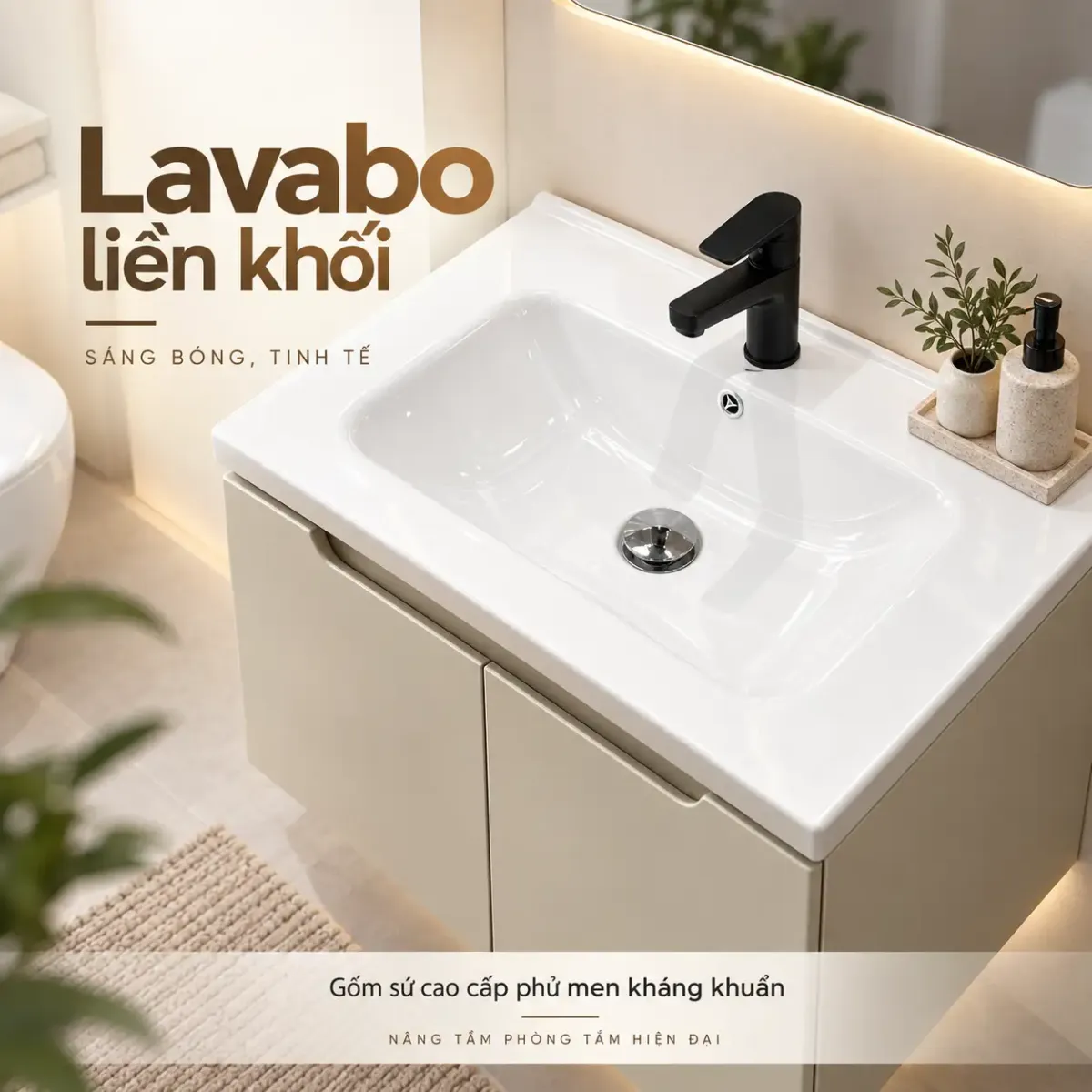 Tủ Lavabo Sứ Cao Cấp TN2380