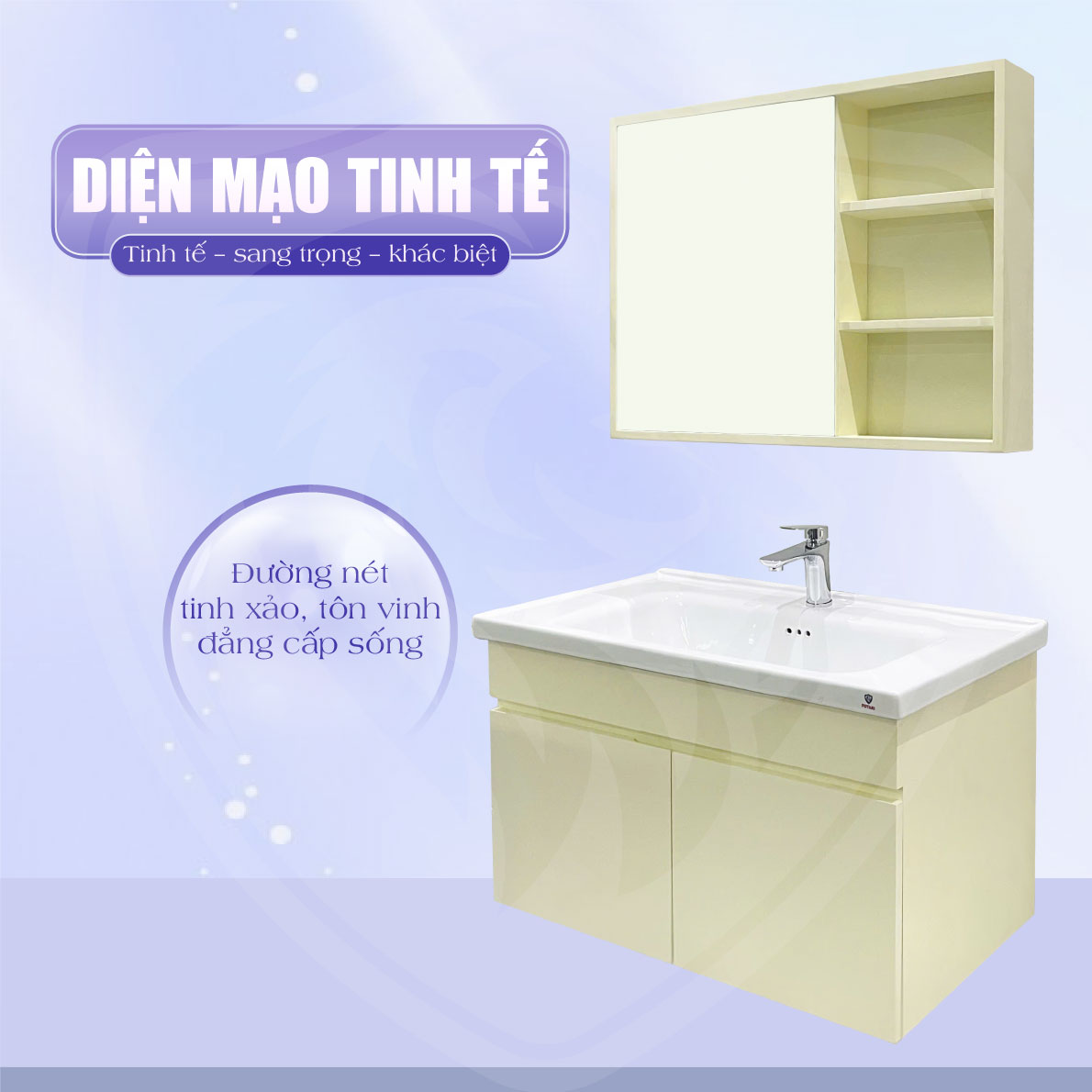 Tủ lavabo treo tường Kem Fotari TN-2080