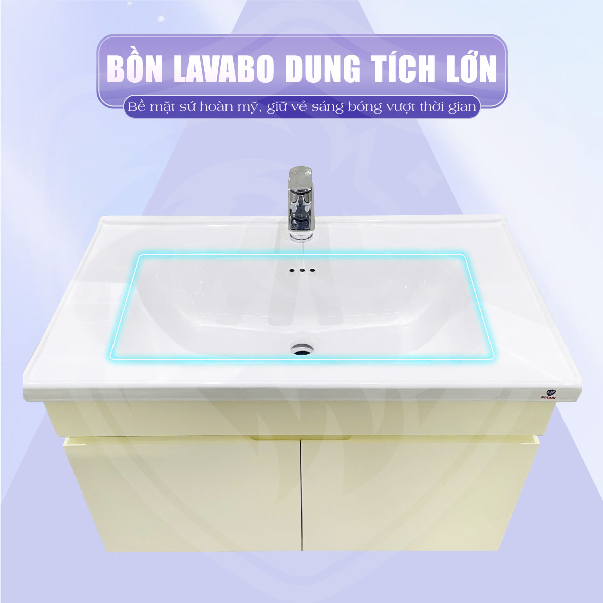 Tủ lavabo treo tường Kem Fotari TN-2080