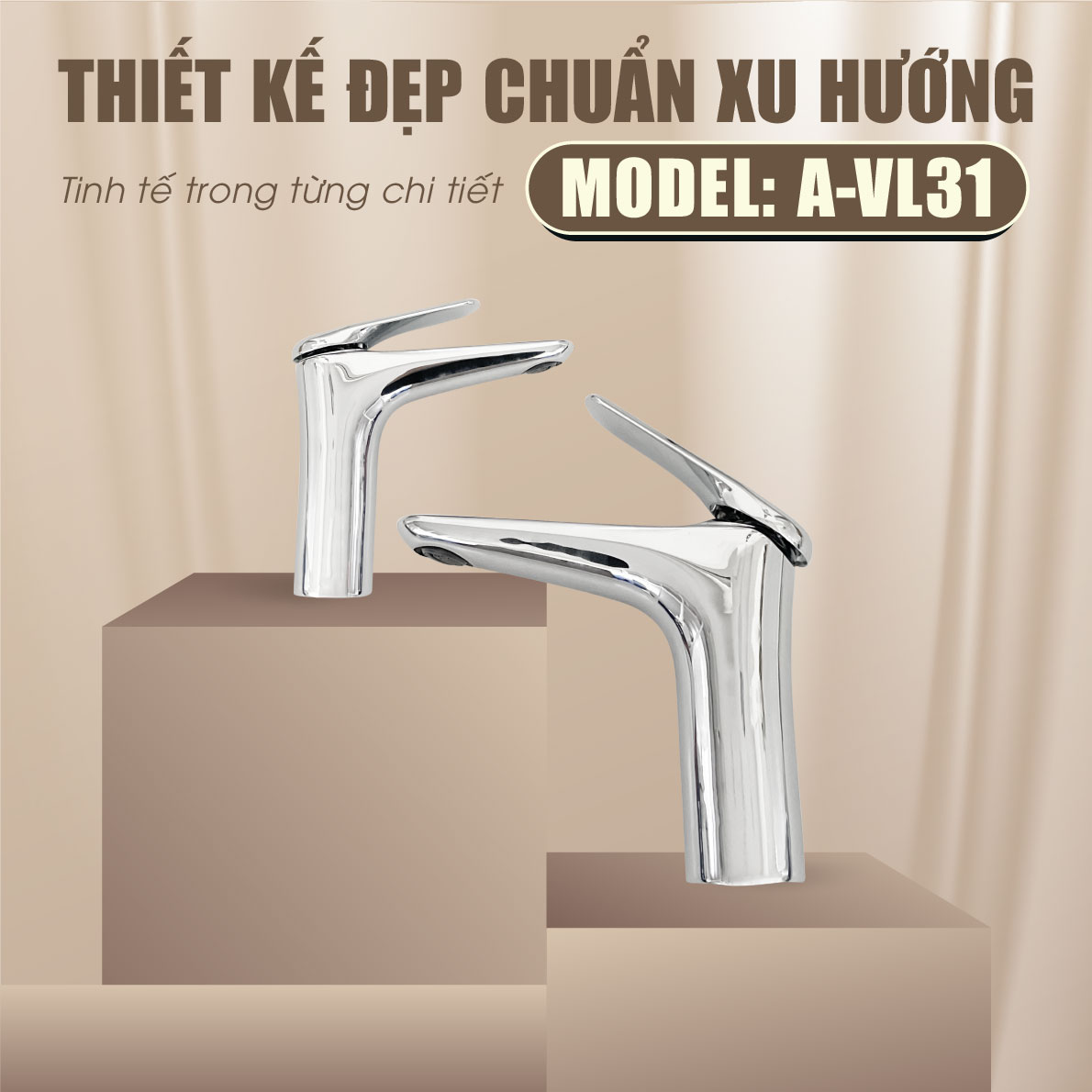 Vòi Lavabo Nóng Lạnh Fotari A-VL31 thiết kế chuẩn từng chi tiết
