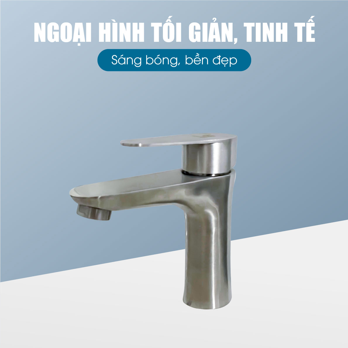Thiết kế sản phẩm vòi lavabo nóng lạnh F-3001 đơn giản