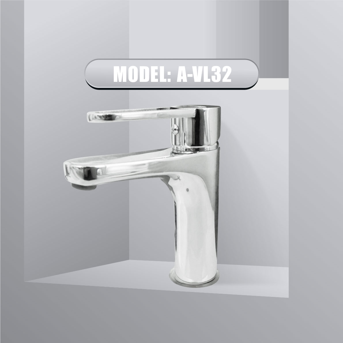 Vòi Lavabo Nóng Lạnh Đồng Thau Mạ Crom A-VL32