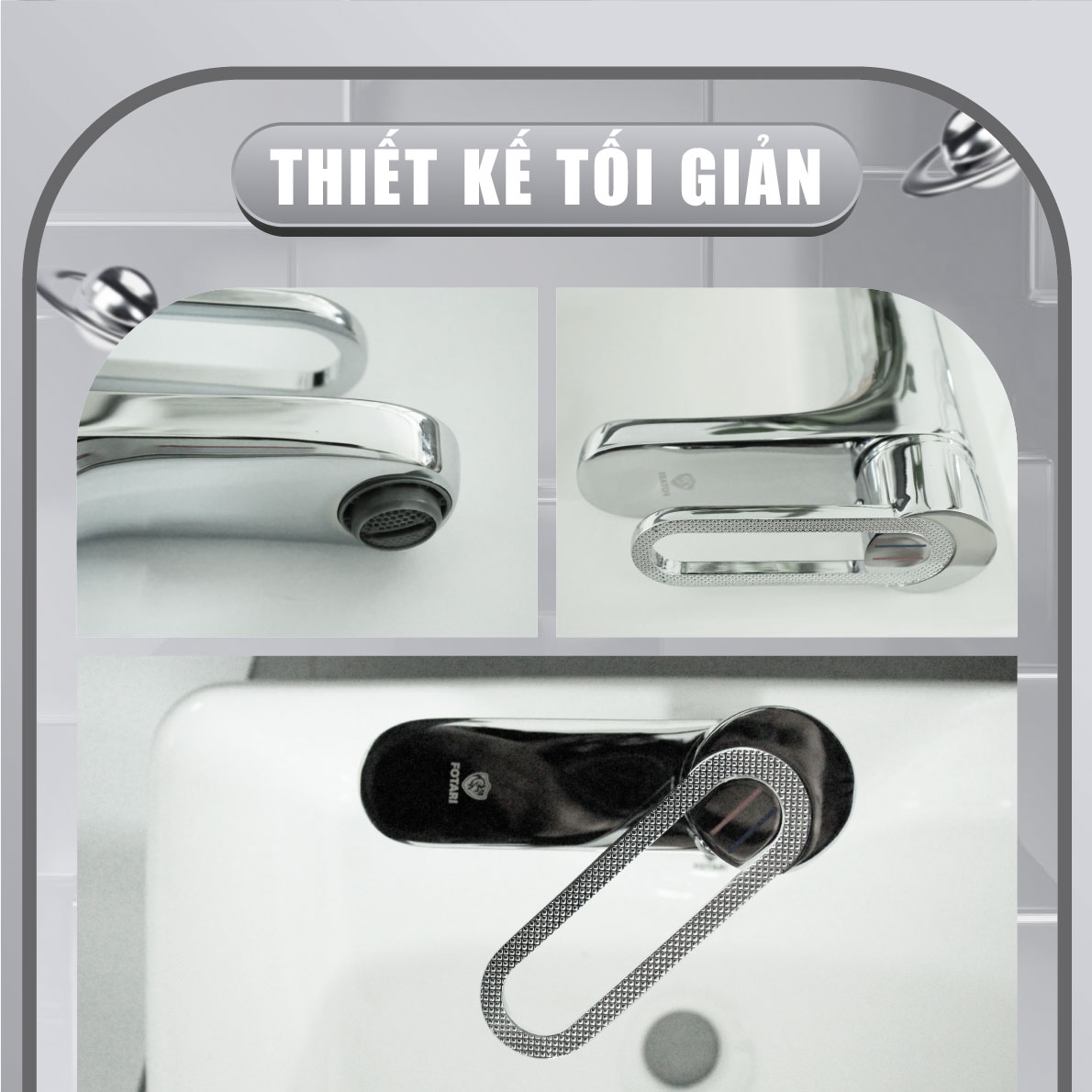 Vòi Lavabo Nóng Lạnh Đồng Thau Mạ Crom A-VL32 thiết kế tối giản