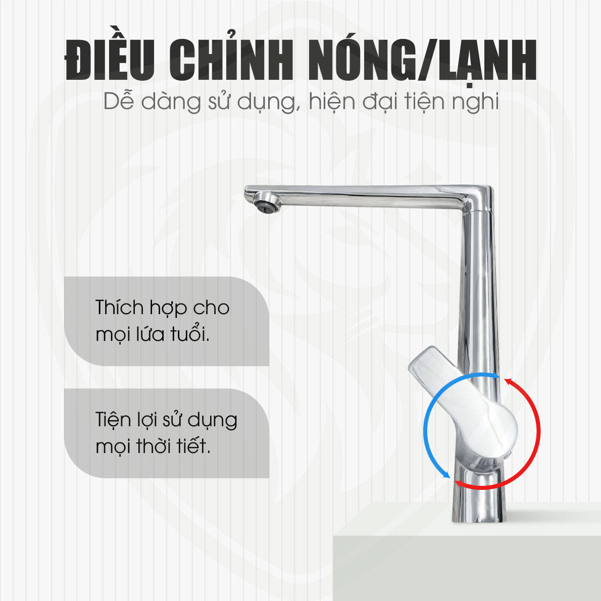 Vòi rửa chén nóng lạnh A4013 dùng cho nguồn nước nóng và lạnh