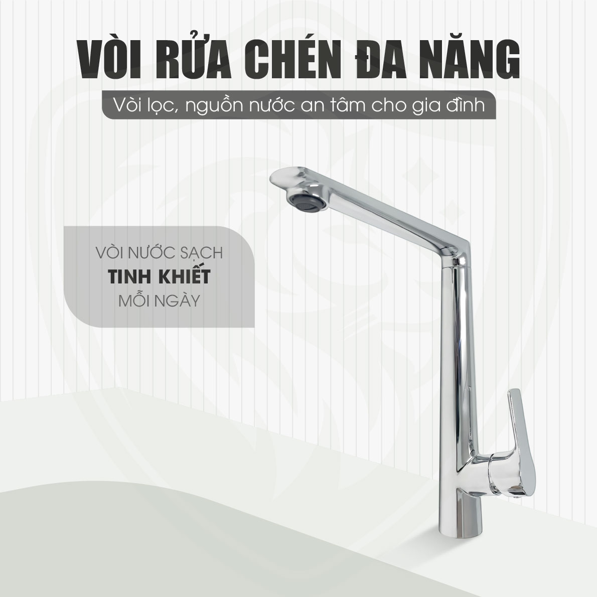 Vòi Chén Nóng Lạnh A4013 Chất Liệu Đồng Thau Mạ crom cho nguồn nước sạch, an toàn