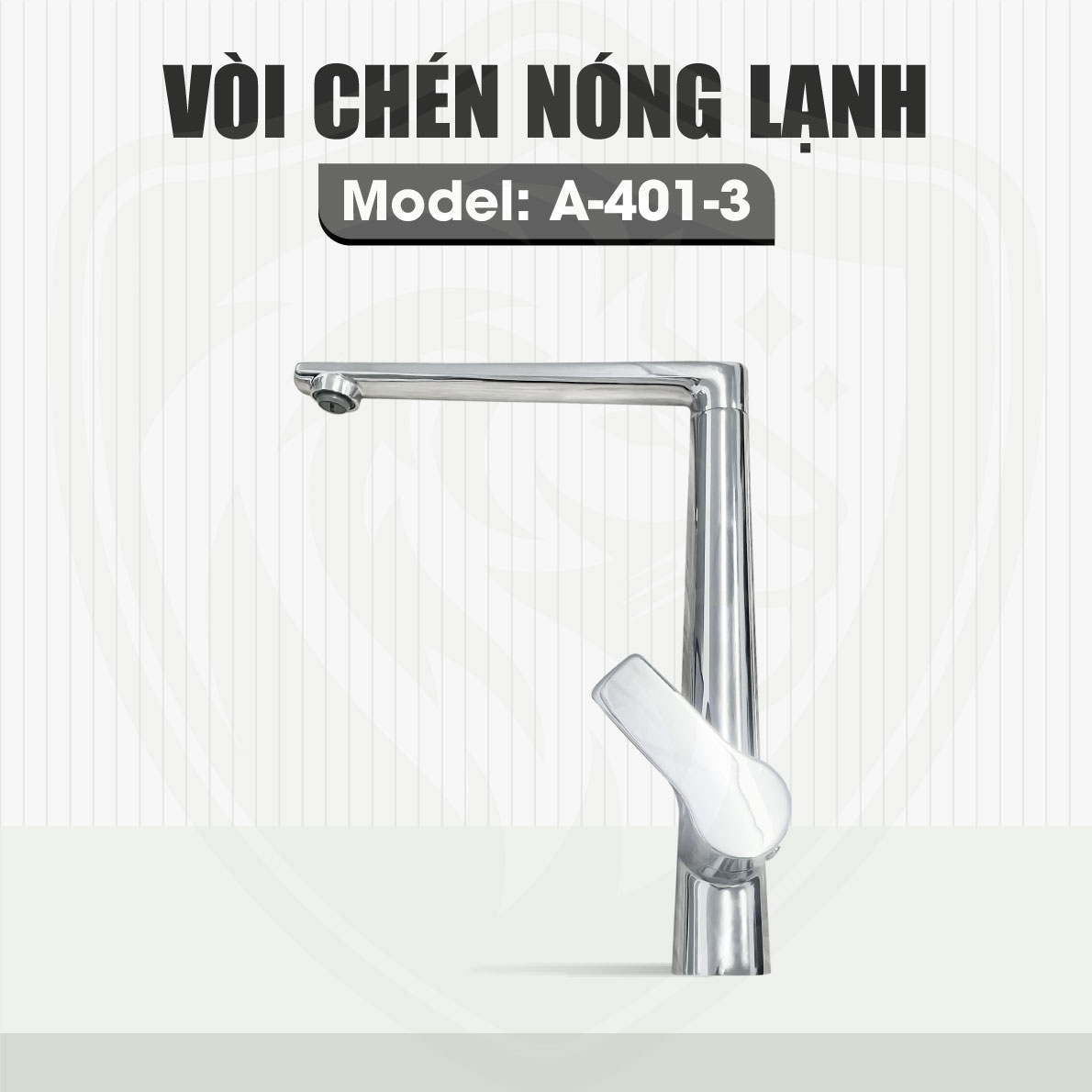 Vòi Chén Nóng Lạnh Đồng Thau Mạ crom A4013 4
