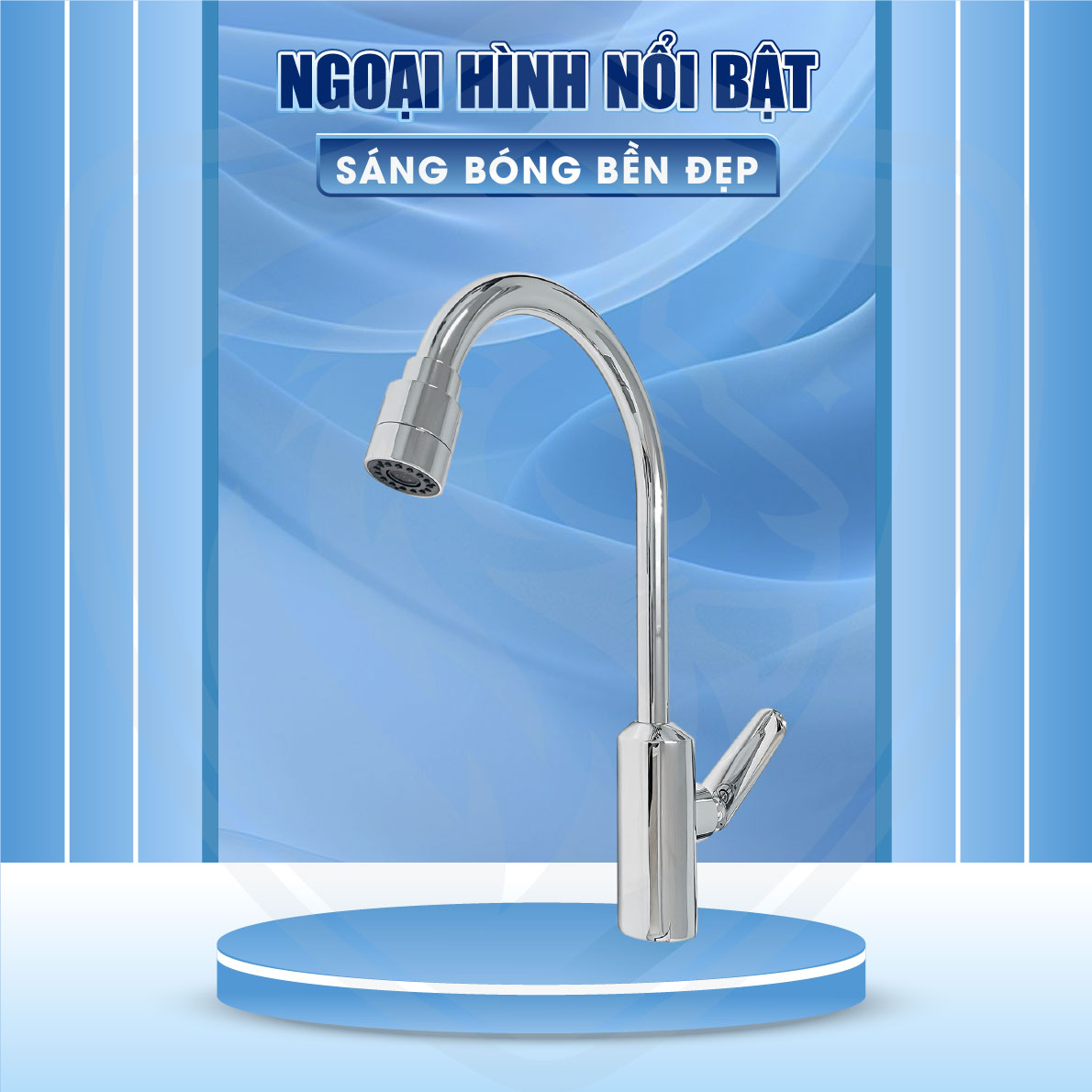 Vòi chén nóng lạnh Fotari AVC41 chất liệu đồng mạ crom sáng bóng, bền đẹp