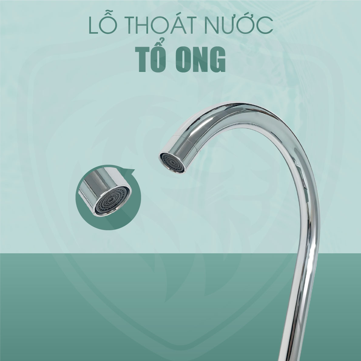 Vòi chén nóng lạnh AVC42 thiết kế lỗ thoát nước dạng tổ ông thông minh