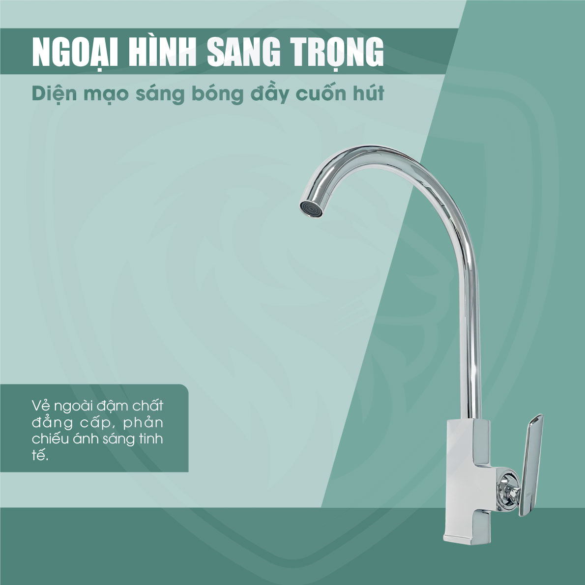 Vòi chén nóng lạnh AVC42 chất liệu đồng mạ crom, ngoại hình sang trọng, chất lượng bền bỉ