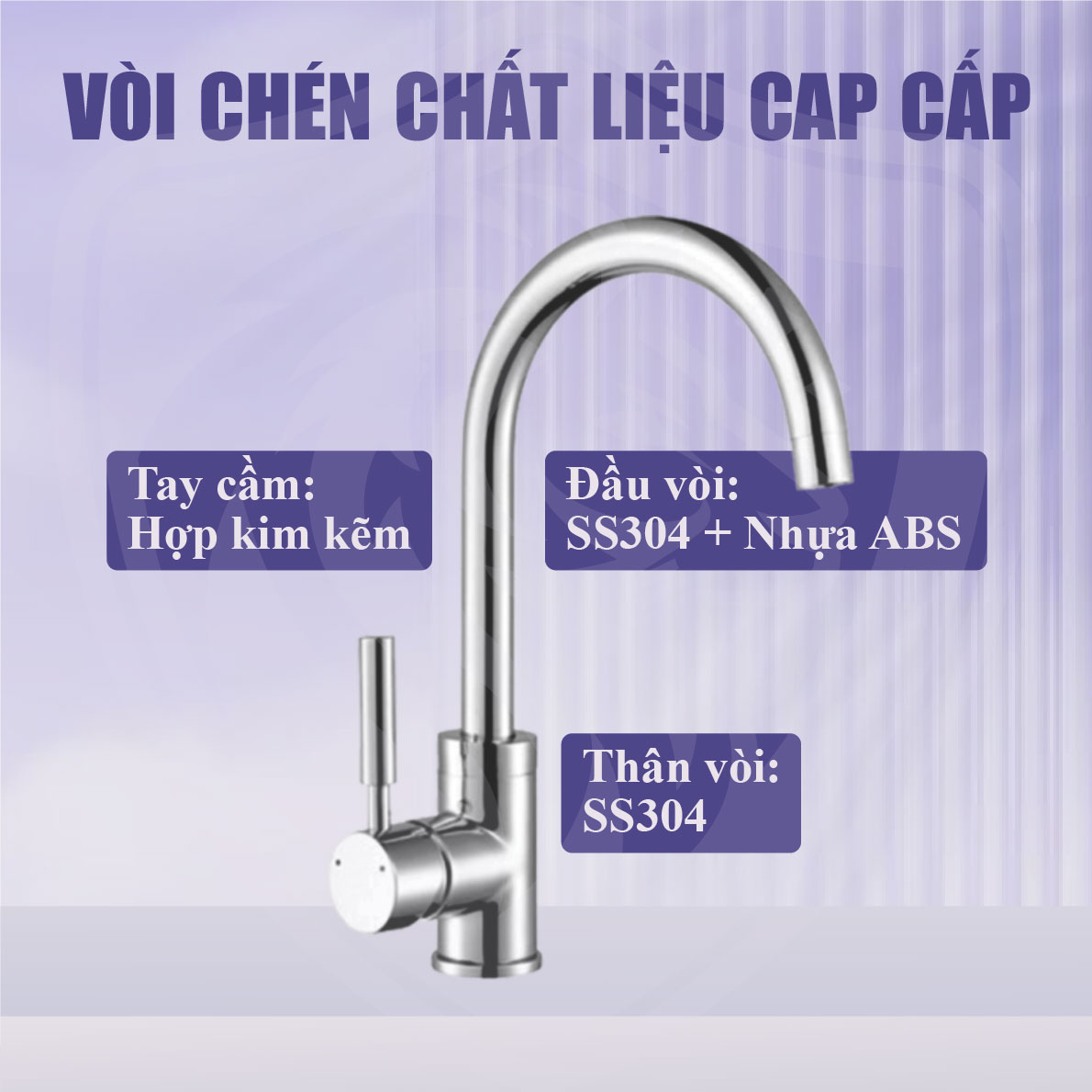 Vòi Nước Rửa Bát Nóng Lạnh Fotari F-4015