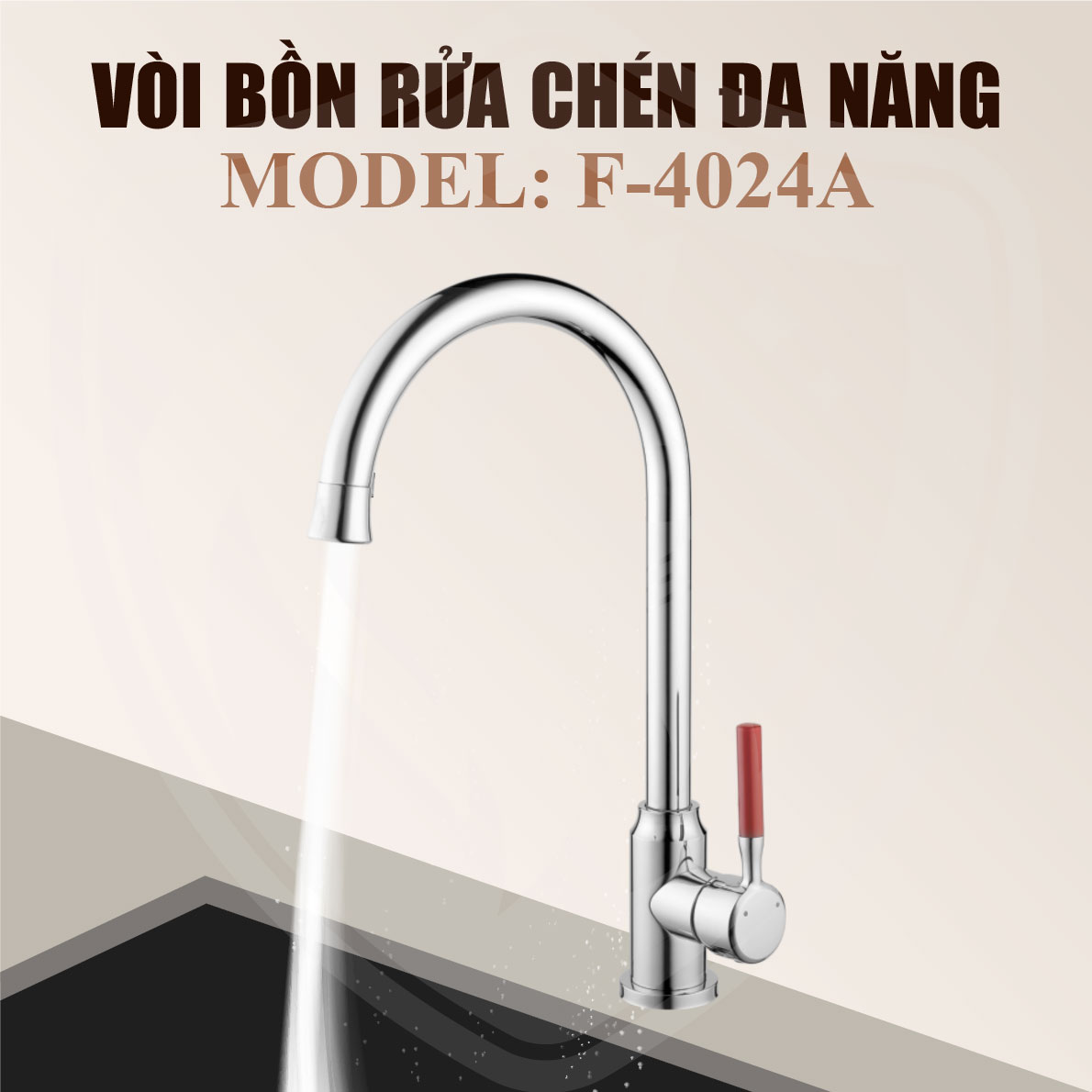 Vòi Chén Xoay Nóng Lạnh Fotari F-4024A 