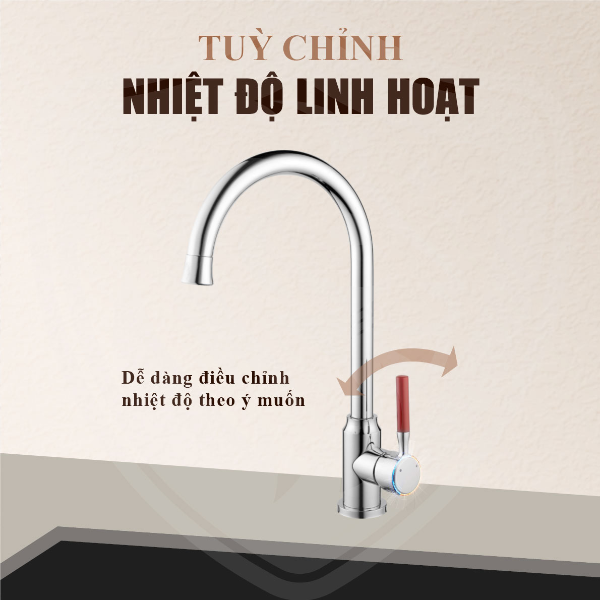 Vòi Chén Xoay Nóng Lạnh Fotari F-4024A 