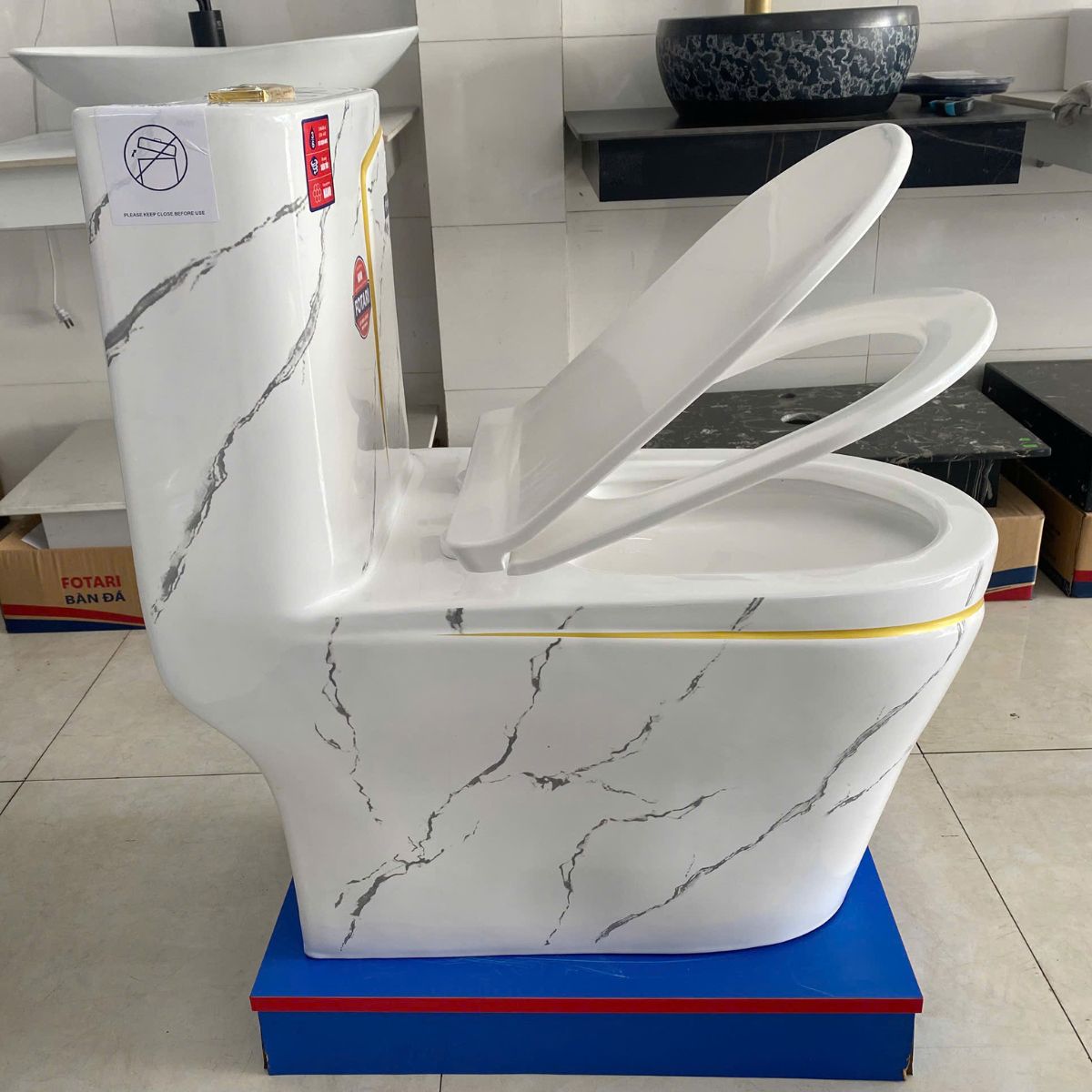 Ảnh chụp thực tế bồn cầu nguyên khối Fotari 1111 4