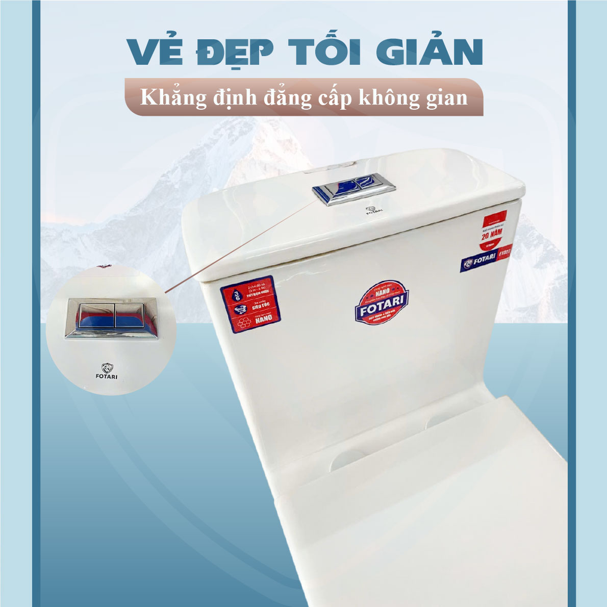 Bồn Cầu Sứ Fotari 1327