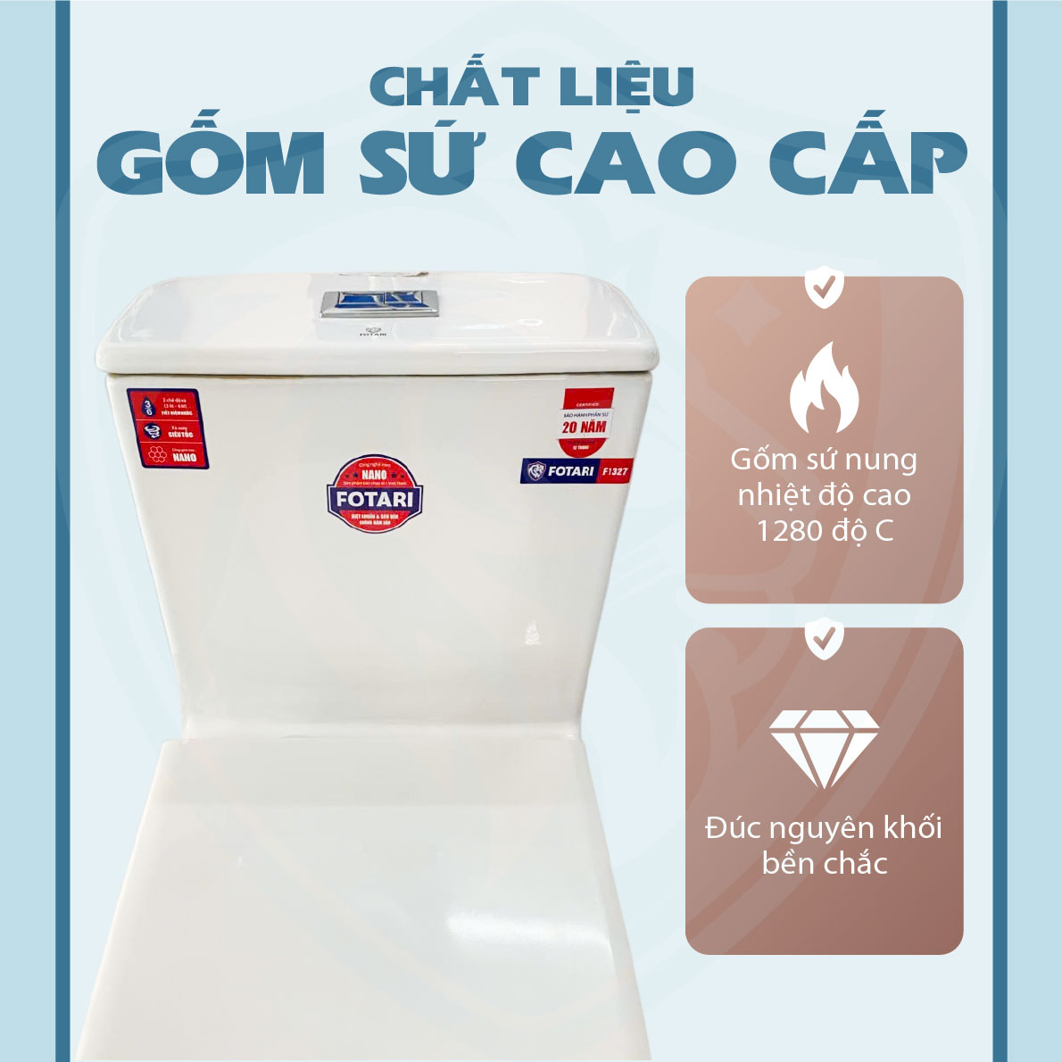 Bồn Cầu Sứ Fotari 1327