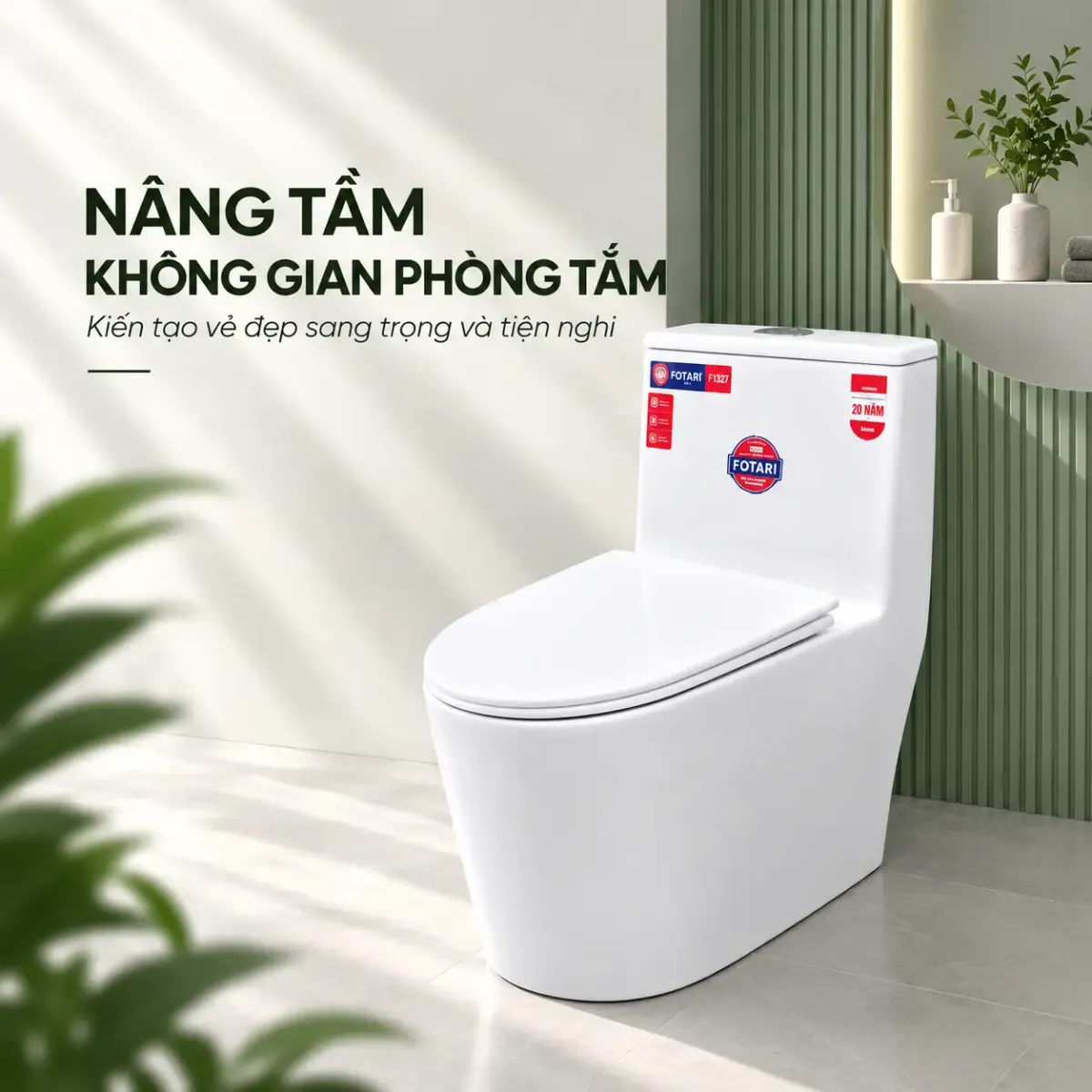 Bồn Cầu Sứ Fotari 1327