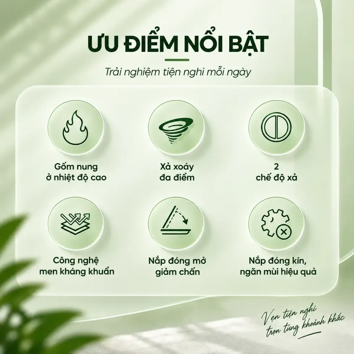 Bồn cầu nguyên khối nano ceramic F1327