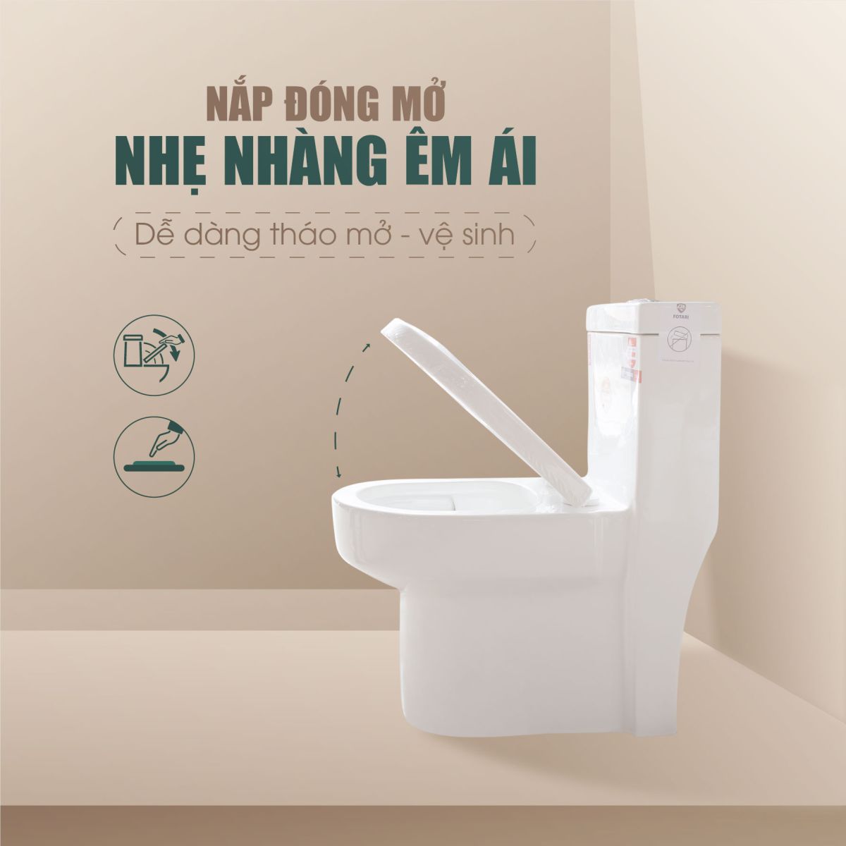 Bồn Cầu Liền Khối FOTARI 1328 6