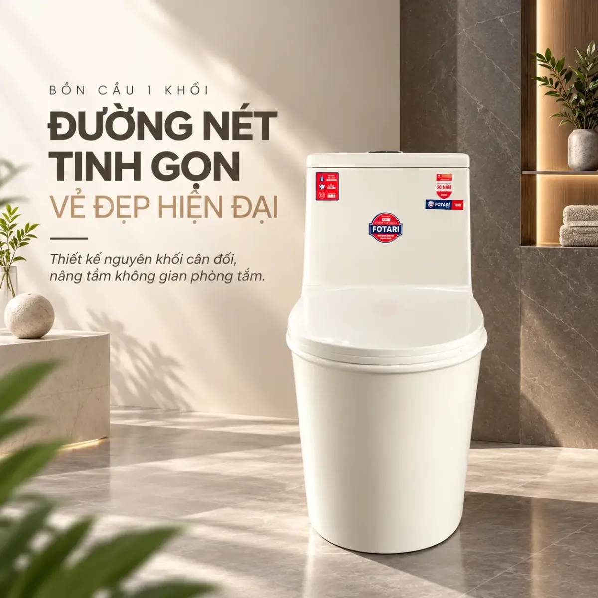 Bồn Cầu Liền Khối Fotari 1368