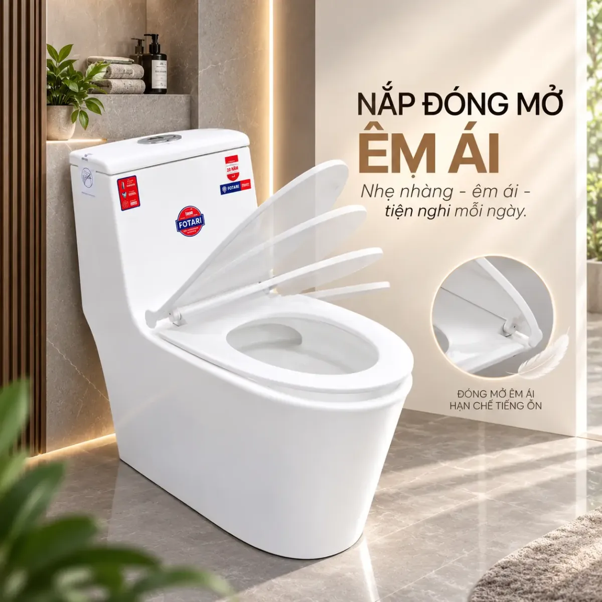 Bồn Cầu Liền Khối Fotari 1368