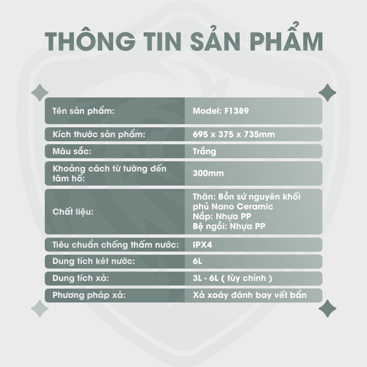 Bồn Cầu Sứ Fotari 1389