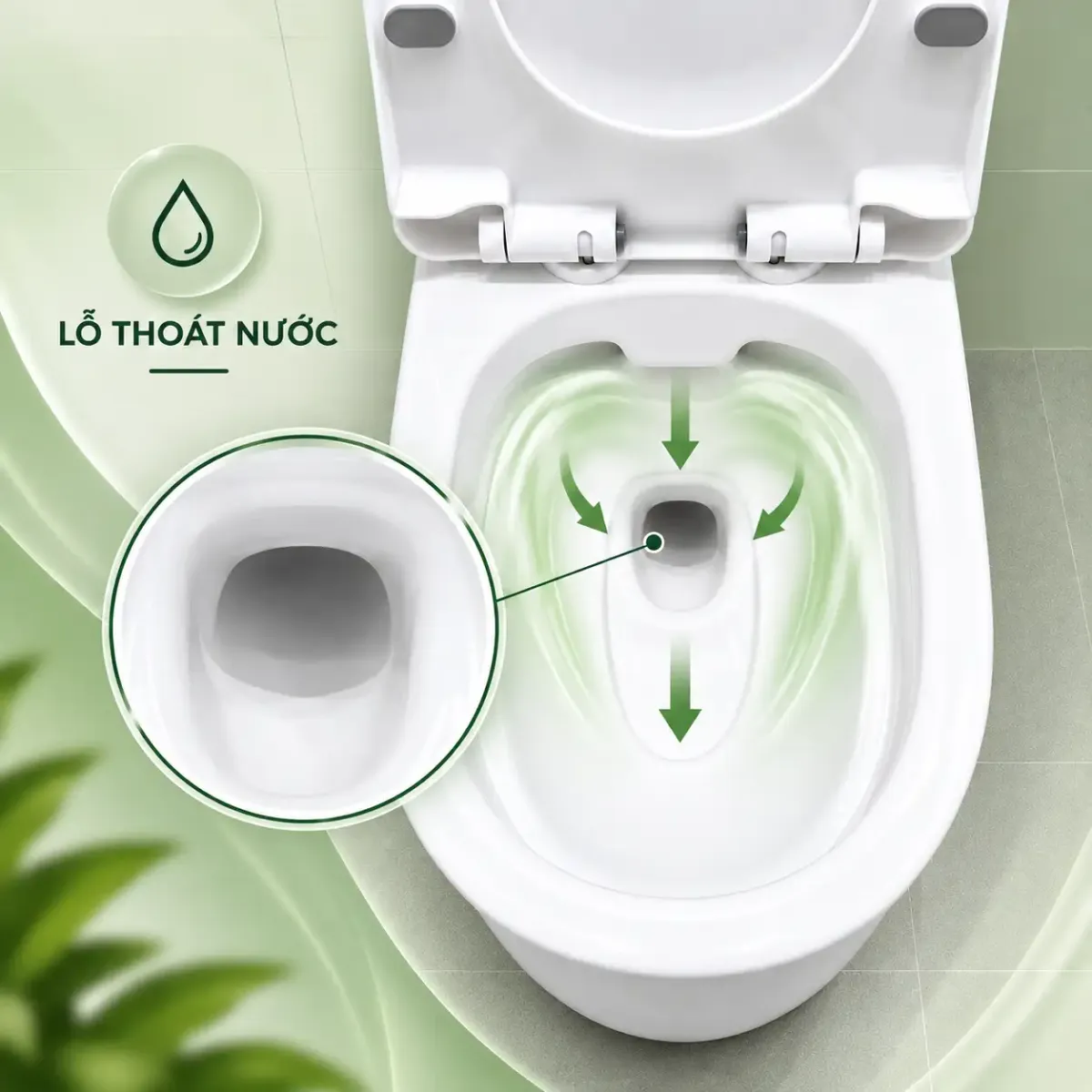 Bồn cầu nguyên khối nano ceramic F1666