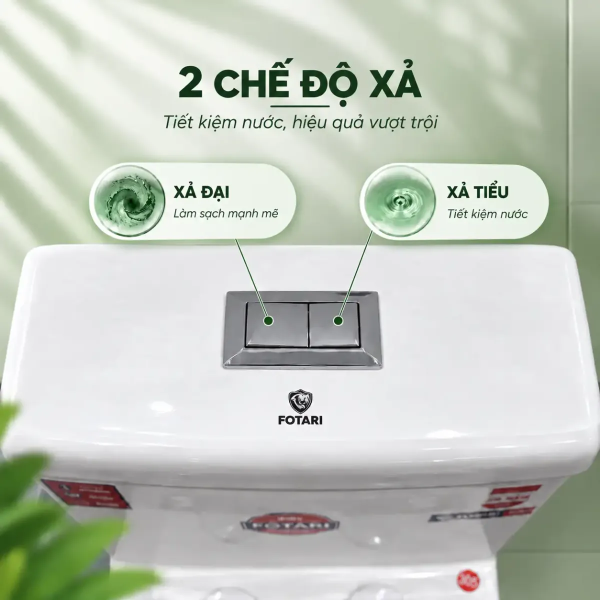 Bồn cầu nguyên khối nano ceramic F1666