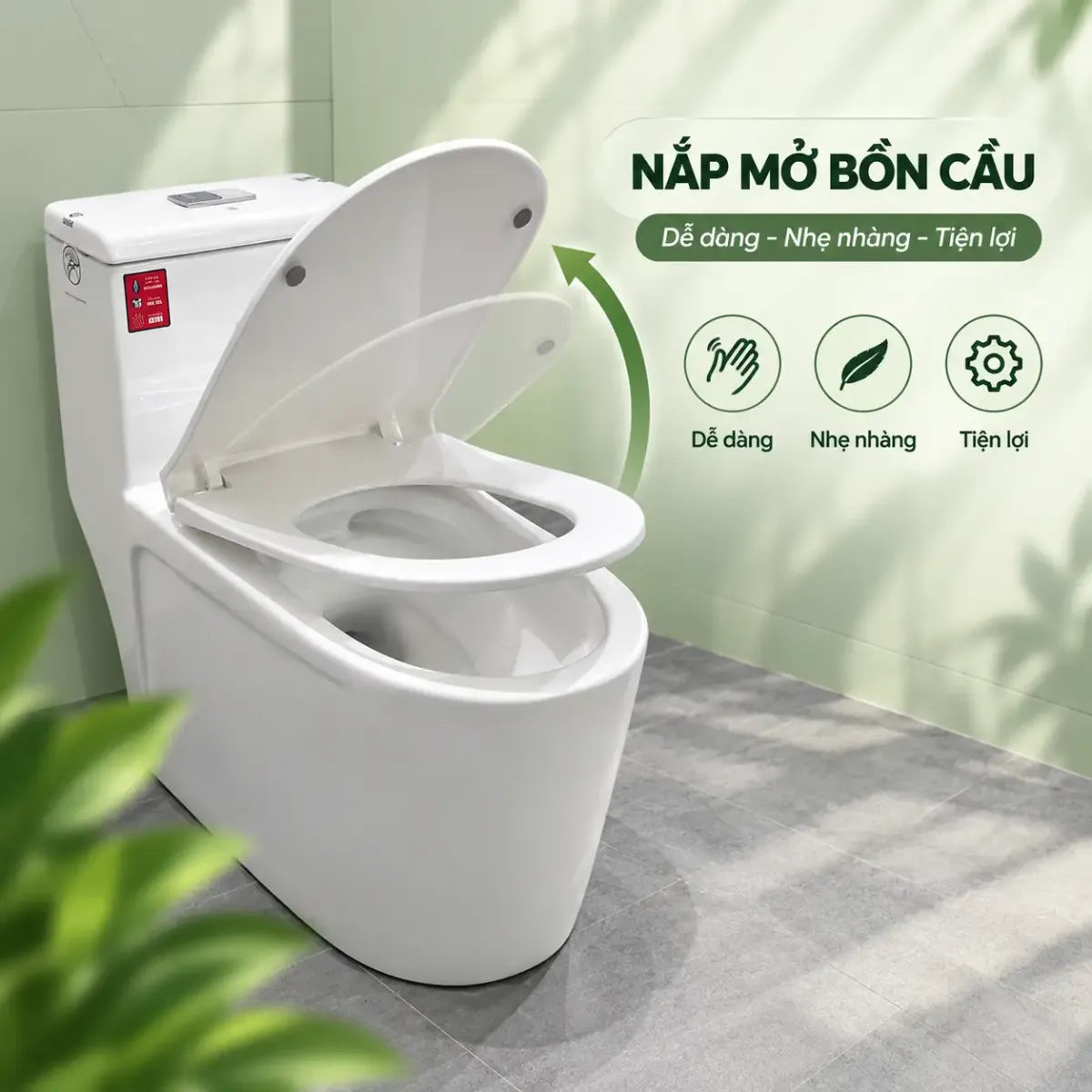 Bồn cầu nguyên khối nano ceramic F1666