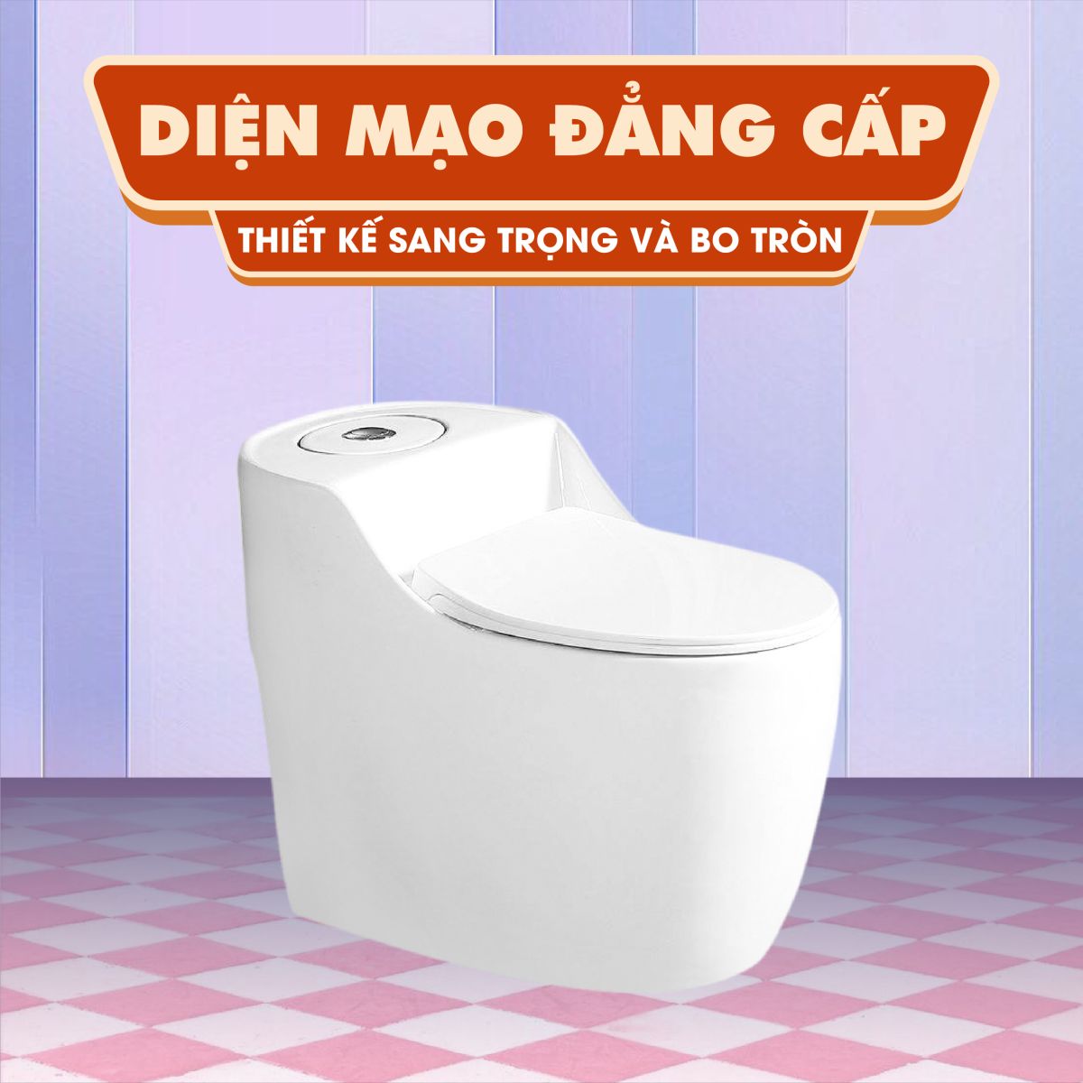 Bồn Cầu 1 Khối Men Sứ Fotari 1998