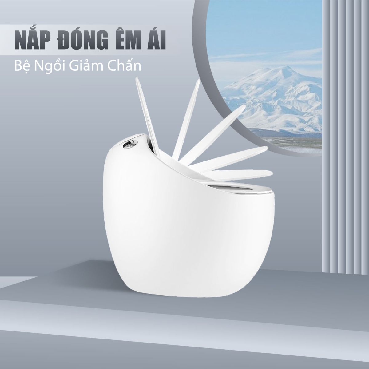 Bồn Cầu Trứng Khủng Long Fotari 6879  5