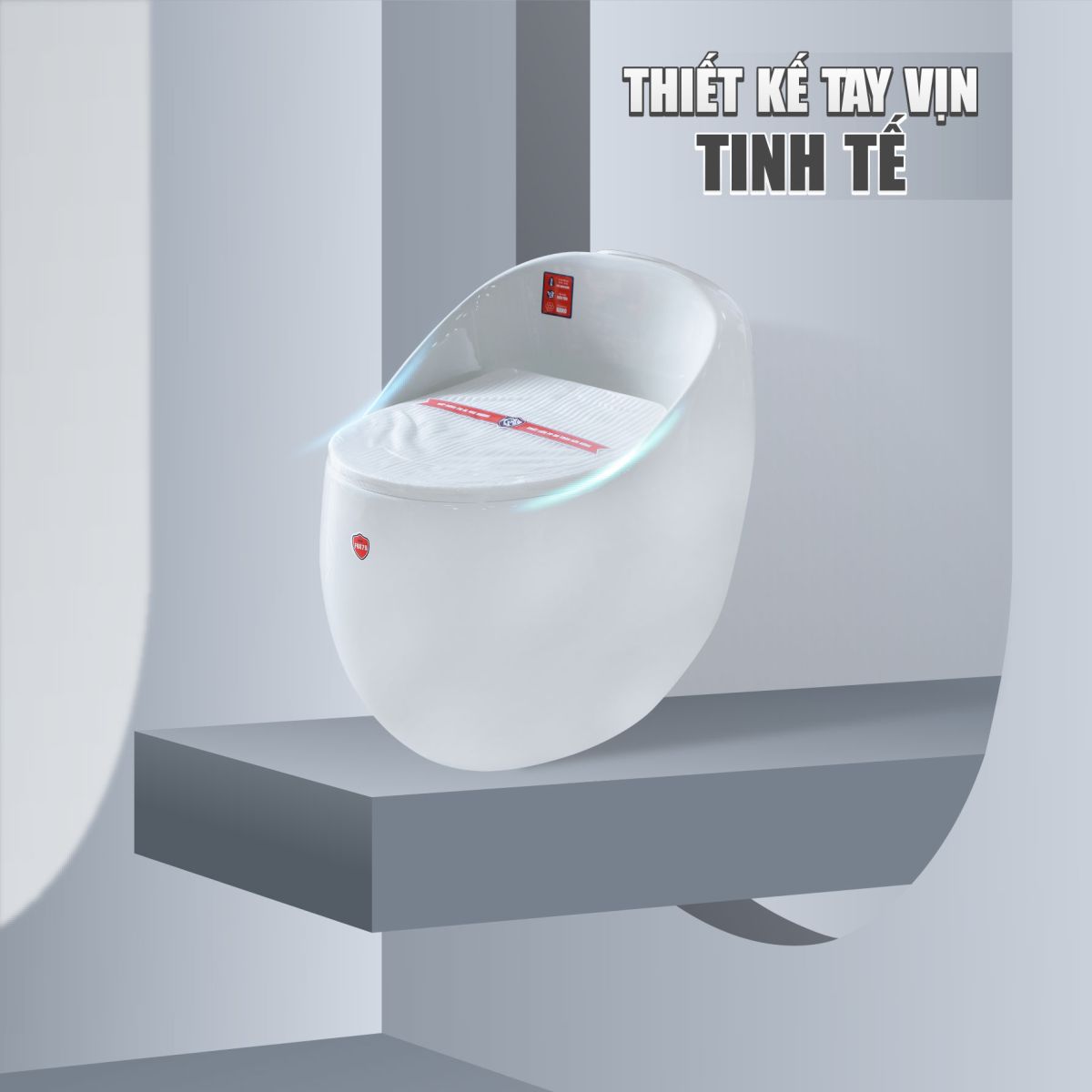 Bồn Cầu Trứng Khủng Long Fotari 6879  3