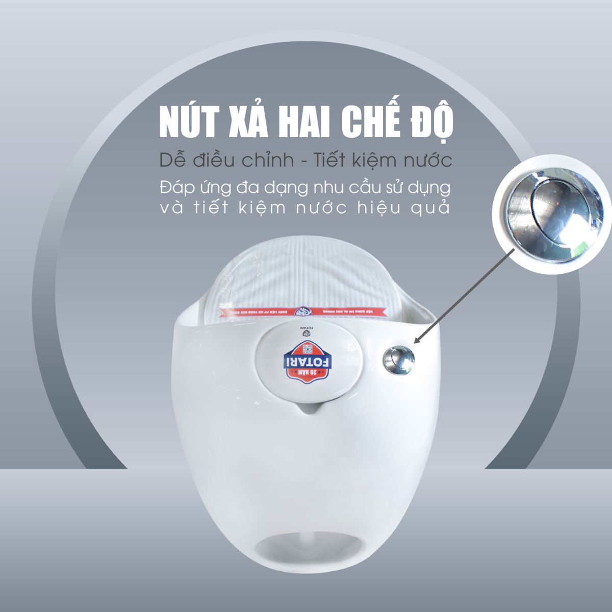 Bồn Cầu Trứng Khủng Long Fotari 6879 7