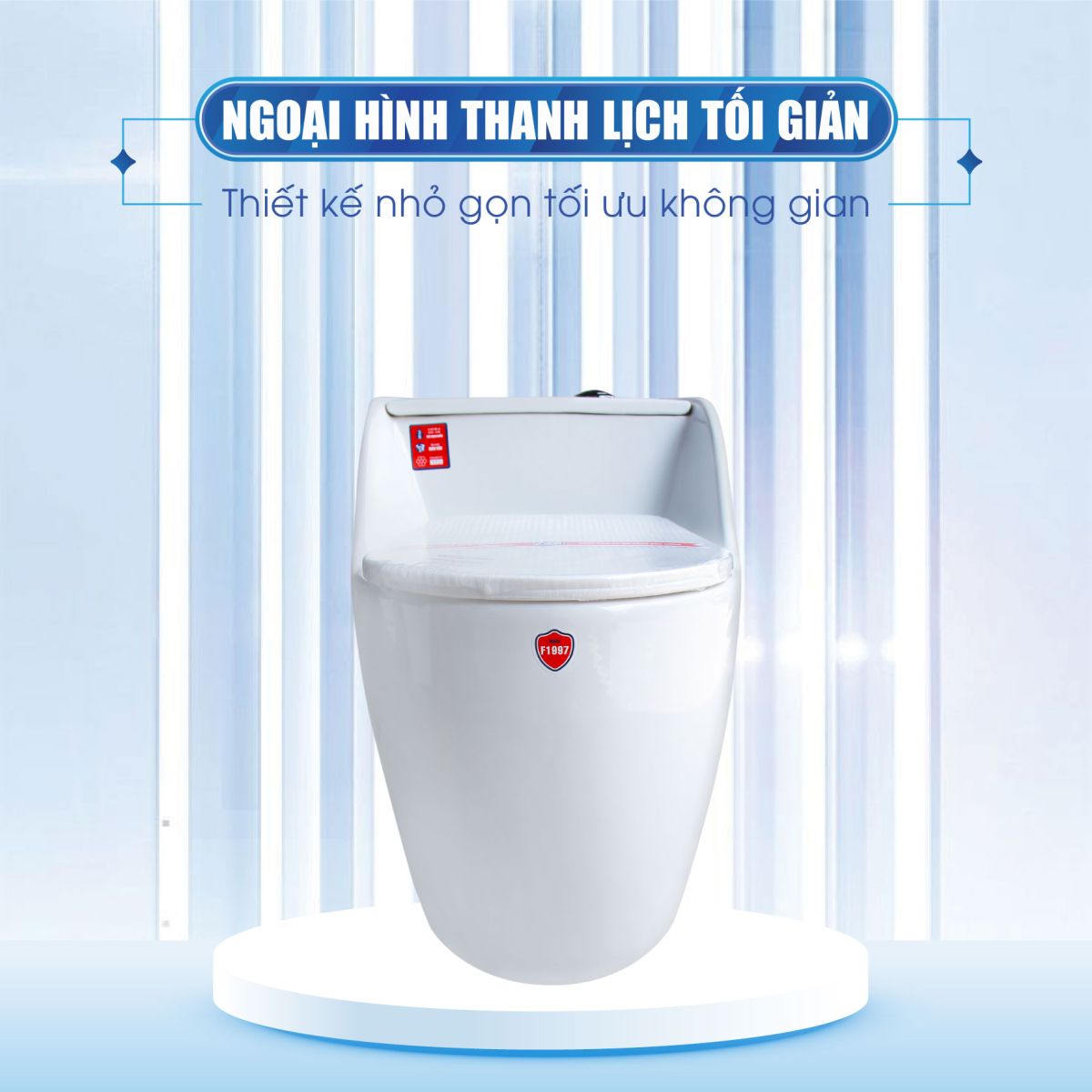 Bồn Cầu Trứng 1 Khối Fotari F-1997 2