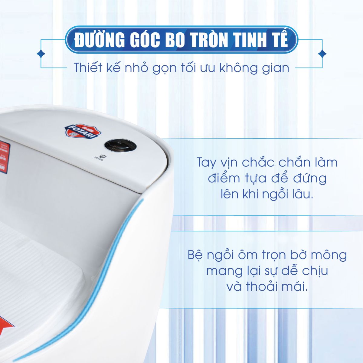 Bồn Cầu Trứng 1 Khối Fotari F-1997 5