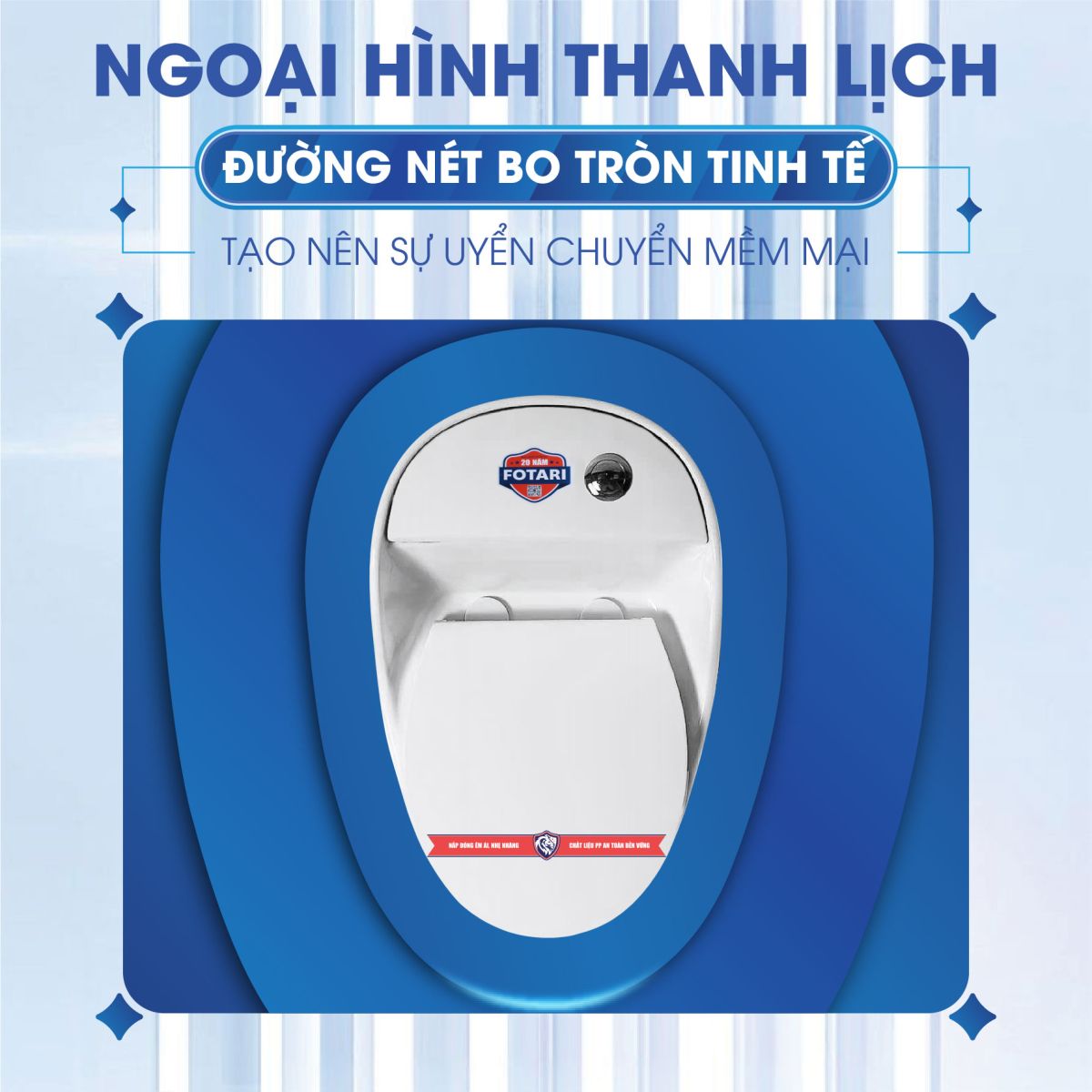 Bồn Cầu Trứng 1 Khối Fotari F-1997 4