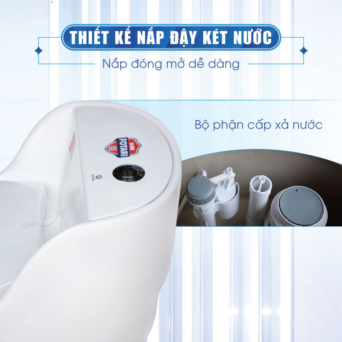 Bồn Cầu Trứng 1 Khối Fotari F-1997 6