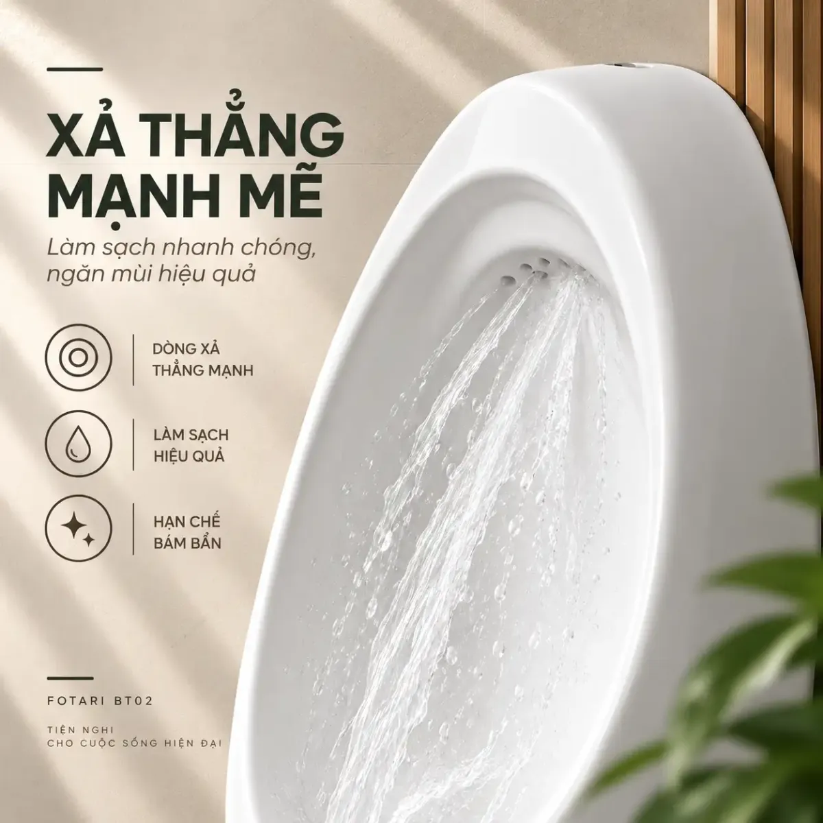 Bồn cầu nguyên khối nano ceramic BT02