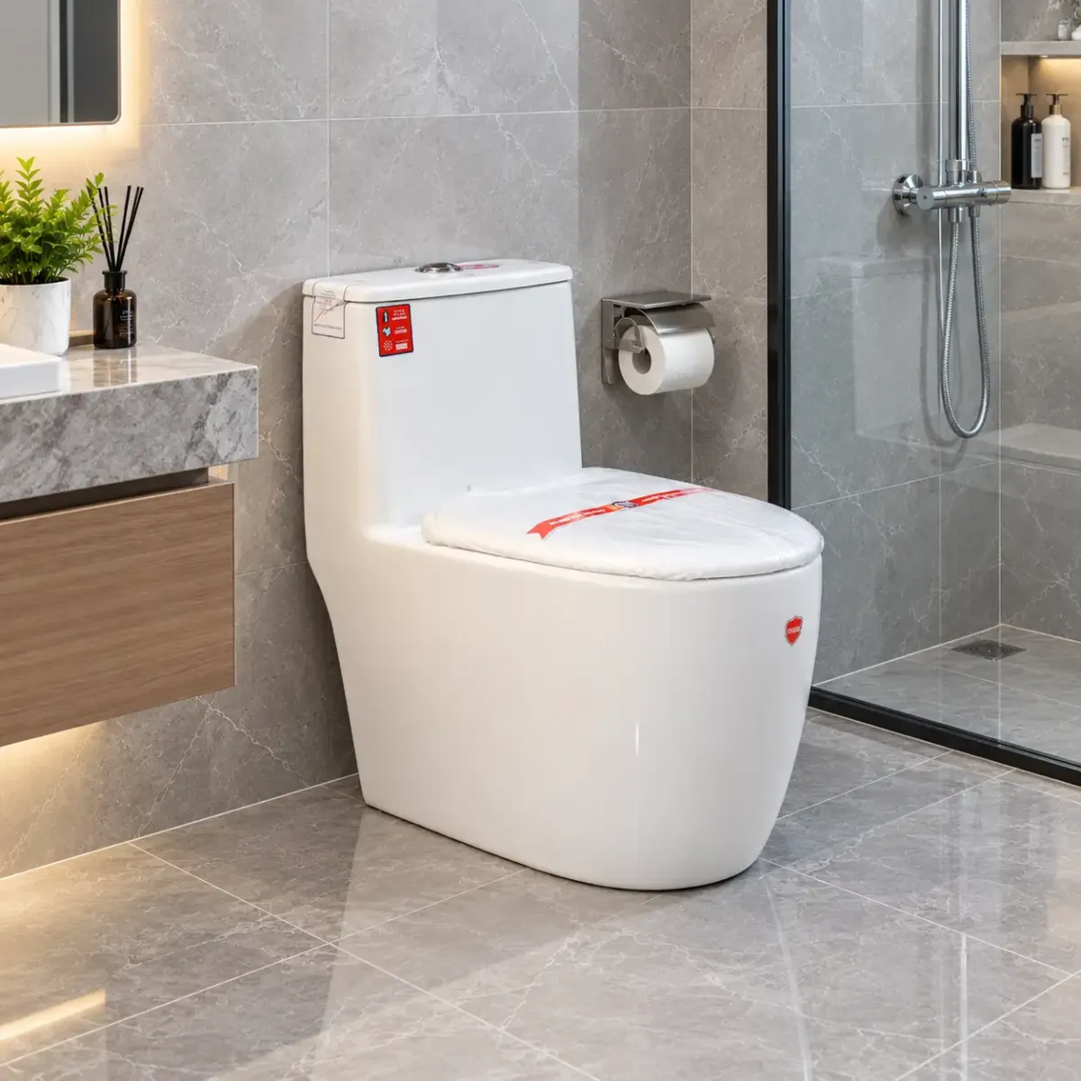 Bồn Cầu Nguyên Khối Nano Ceramic A-1996