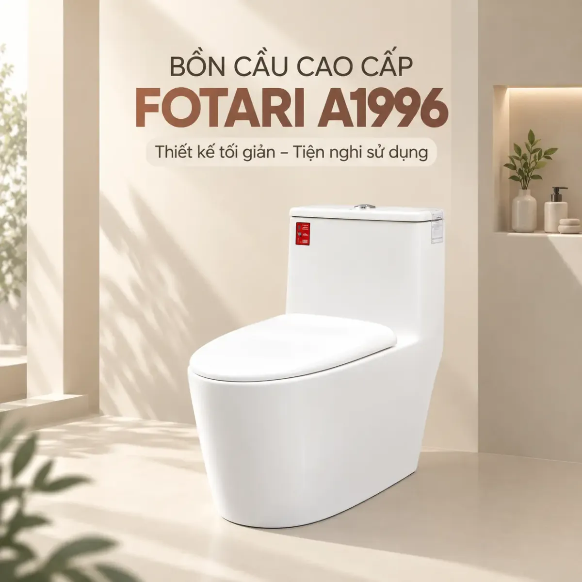 Bồn cầu nguyên khối nano ceramic A-1996