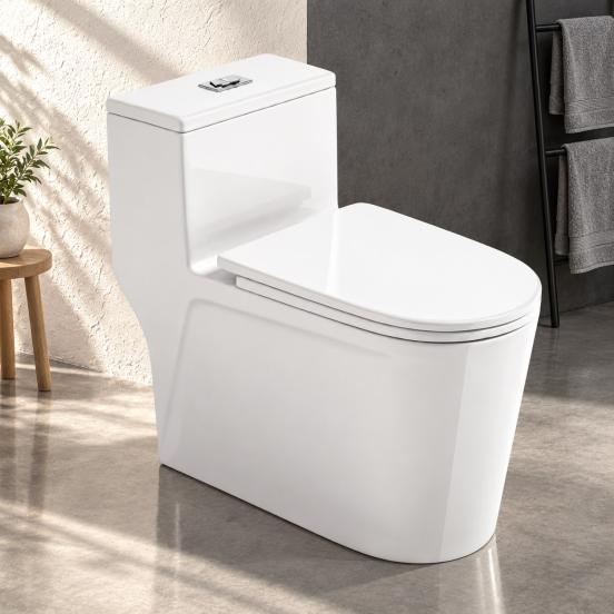 Bồn Cầu Fotari Sứ Nguyên Khối Nano Ceramic Model 1666
