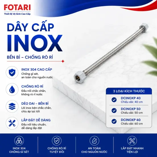 Dây Cấp Nước Inox Fotari DCINOXP