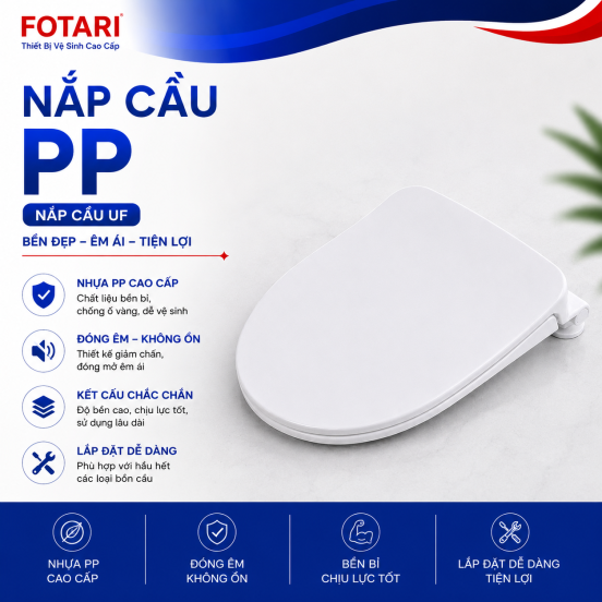 Nắp Bồn Cầu Fotari Nắp PP-UF
