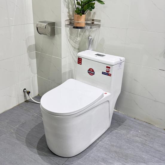Bồn Cầu Fotari Sứ Nguyên Khối Nano Ceramic Model 1666
