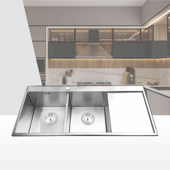 Bồn Rửa Bát Fotari Inox Hai Hộc Dày 2mm C- 32B