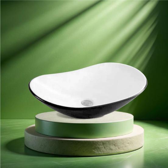 Chậu Lavabo Men Sứ Tráng Viền Fotari H-112