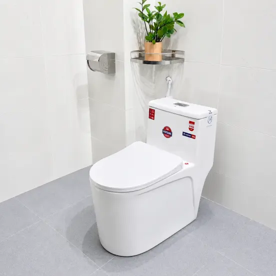 Bồn Cầu Fotari Sứ Nguyên Khối Nano Ceramic Model 1666