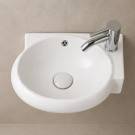 Chậu Lavabo Sứ Treo Tường Fotari H-03