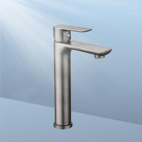 Vòi Nước Lavabo Nóng Lạnh Đồng Thau Nano Xám Fotari F-3038B